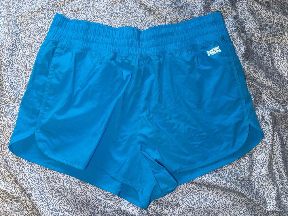 Victoria's Secret PINK Active Blue Pull On Athletic Running‎ Shorts XL